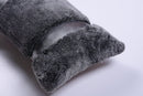 Shearling & Leather Lumbar Pillow