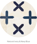 CROSSES – Geometric Luxury Leather Rug for Designers