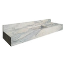 Calacatta Olivia White Gray Marble Wall Mount Bathroom Vanity Sink