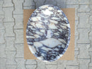 Calacatta Viola Oval White Purple Marble Handcarved Above Counter Vessel Bathroom Sink 14x18x5 Inch
