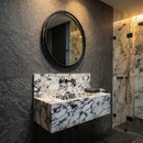 Calacatta Viola Marble Wall Mount Bathroom Sink 16x32