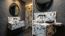 Calacatta Viola Marble Wall Mount Bathroom Sink 16x32