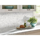 Calacatta blanco 11.62X13.38 polished marble mesh mounted mosaic tile SMOT-CALBLA-POL10MM product shot wall view
