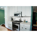 Calacatta cressa 11.81X11.81 honed marble mesh mounted mosaic tile SMOT-CALCRE-2X4H product shot kitchen view