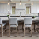 Calacatta cressa 3D ledger corner 6X18 honed marble wall tile LPNLMCALCRE618COR 3DH product shot wall view