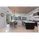 Calacatta gold 12X12 polished marble mesh mounted mosaic tile SMOT-CALAGOLD-2X4P product shot kitchen view