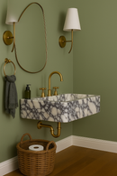 Calacatta Viola Wall-Mount Sink