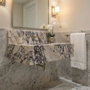 Calacatta Viola Marble Wall Mount Bathroom Sink 21 Inch Width
