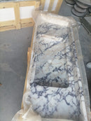 Calacatta Viola Marble Wall-mount Bathroom Vanity carved from Solid Block (W)20" (L)52" packaging