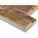 California gold splitface ledger panel 6X24 natural slate wall tile LPNLSCALGLD624 product shot profile view