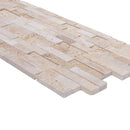 Camden Ivory Ledger 3D Panel 6"x24" Multi Surface Natural Travertine Wall Tile