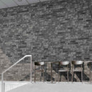 Capella charcoal brick 2 13x10 matte porcelain floor and wall tile NCAPCHABRI2X10 product shot room view 2