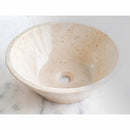 Cappuccino Beige Marble V-Shape Tapered Above Vanity Bathroom Sink Polished (D)16" (H)6" angle view