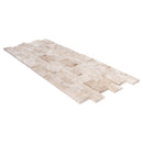 Cappuccino Ledger 3D Panel 6"x24" Split-face Natural Marble Wall Tile