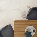 Cararra premium calacatta renoire polished porcelain floor and wall tile liberty us collection LUSIRP2448170 product shot multiple tiles top advance view