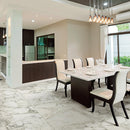 Cararra premium carrara arabescasto porcelain floor and wall tile liberty us collection LUSIRG1224143 product shot kitchen view