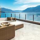 Cararra premium carrara onyx grey polished porcelain floor and wall tile liberty us collection LUSIRP0412171 product shot balcony beach view