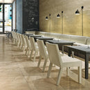Cararra premium carrara paonzzo honed porcelain floor and wall tile liberty us collection LUSIRP0412146 product shot restaurants view