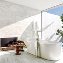 Cararra premium carrara venato honed porcelain floor and wall tile liberty us collection LUSIRP0412147 product shot bath view