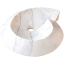 Carrara Marble Helix Shape Stone Above Vanity Bathroom Sink Polished (W)20" (L)23" (H)4" angle view
