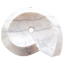 Carrara Marble Helix Shape Stone Above Vanity Bathroom Sink Polished (W)20" (L)23" (H)4" top view