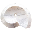Custom Carrara White Marble Round Vessel Sink With Polished