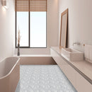 Carrara White Ellipsis 8.66 x 11.63 Polished Marble Mesh Mounted Mosaic Tile SMOT-CAR-ELLIP product shot bathroom view 3