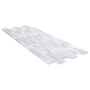 Carrara White Ledger 3D Panel 6"x24" Natural Marble Wall Tile multi surface finish- Full Truckload angle closeup view