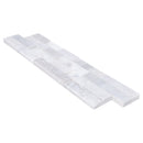 Carrara White Ledger 3D Panel 6"x24" Natural Marble Wall Tile multi surface finish- Full Truckload profile closeup view
