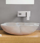 Handcrafted White Marble Vessel Sink Polished Natural Stone