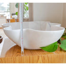 Handcrafted White Marble Vessel Sink Polished Natural Stone
