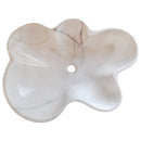 Natural Stone Carrara White Marble Above Vanity Designer Bathroom Sink Polished top view