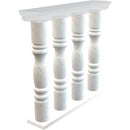 Carrara White marble balustrade polished MEGBC03 angle view