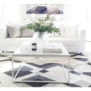 Carrara White Marble Square Coffee Table Top - Polished Finish