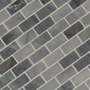 Carrara classique brick 11.81X11.81 marble mesh mounted mosaic tile SMOT-CAR-1X2H product shot multiple tiles angle view