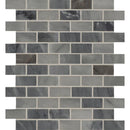 Carrara classique brick 11.81X11.81 marble mesh mounted mosaic tile SMOT-CAR-1X2H product shot multiple tiles close up view