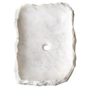 Carrara Marble Rectangular Rustic Natural Stone Above Vanity Bathroom Sink top view