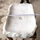 Carrara White Marble Vessel Sink Hand Chiseled Bathroom 16 By 22