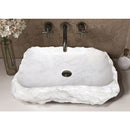 Carrara White Marble Vessel Sink Hand Chiseled Bathroom 16 By 22
