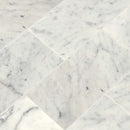 Carrara white 6 in x 12 in polished marble floor and wall tile TCARWHT612P product shot tile profile view