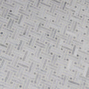 Carrara white basket weave 12.2X12.2 polished marble mesh mounted mosaic tile SMOT-CAR-BW2P product shot multiple tiles angle view