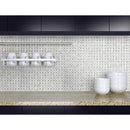 Carrara white basketweave pattern 12X12 honed marble mesh mounted mosaic tile SMOT-CAR-BWH product shot kitchen view