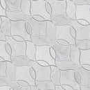 Carrara white ellipsis 8.66X11.63 polished marble mesh mounted mosaic tile SMOT-CAR-ELLIP product shot multiple tiles angle view