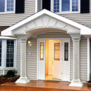 Carrara white marble hand-carved greek doric column installed inside living room D16xH20 MEGCL03 installed entrance house