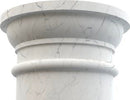Carrara white marble hand-carved greek doric head D16xH20 MEGCL03 product shot