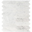 Carrara White 3"x12" Picket Honed Marble Mesh-Mounted Mosaic Tile - MSI Collection