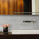 Carrara white picket 10.63X12 polished marble mesh-mounted mosaic tile SMOT-CAR-PK3X12H product shot wash basin closeup view