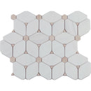 Cecily 10.83X12.6 polished marble mesh mounted mosaic tile SMOT-CECILY-POL10MM product shot multiple tiles close up view