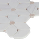 Cecily 10.83X12.6 polished marble mesh mounted mosaic tile SMOT-CECILY-POL10MM product shot profile view