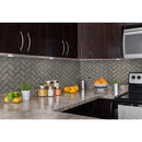 Champagne bevel herringbone 11.08X13.86 glass mesh mounted mosaic tile SMOT-GLS-CHBEHB8MM product shot kitchen view
